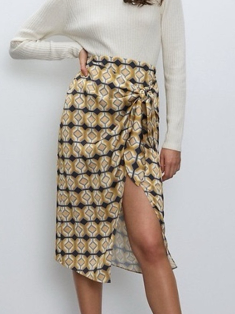 Babaton Women's Geometric Print Asymmetrical Skirt from Aritzia